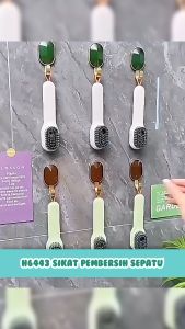 GRATIS ONGKIR - H6443 Sikat Sepatu dengan Dispenser Sabun / Pembersih Serbaguna Bulu Lembut
