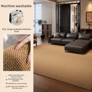 Washable Jute-look Living Room and Bedroom Rug