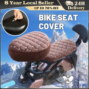 ❤️【Same Day Delivery】【Universal Size】Motorcycle Seat Cushion Cover Soft Seat Protector for Electric Scooter Black Motorbike Scooter Protectors 307-E-Bike-Seat-Cover-Fabric