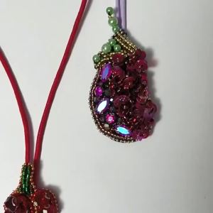 3D Beaded Rhinestone Fruit Series Patch Summer Rope Crystal Bag Decorations for Clothing DIY and Accessory Making