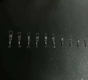SUKE 30pcs Fishing Line Connector Stainless Steel Pin Bearing Swivel with Snap Fishing Accessories