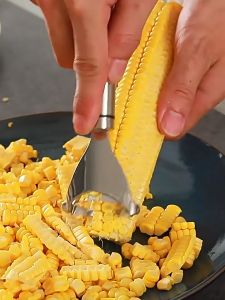 Stainless Steel Corn Stripper Corn Kernels Cob Peeler Threshing Kerneler Blade Metal Kitchen Corn Cutter Slicer Tools Corn Thresher Stripper Peeler Kitchen Tool Corn Cutter Cob Peeler Stripper Kernel Cutter Kitchen Gadgets