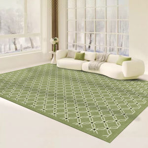 Fresh Green Cream Style Carpet