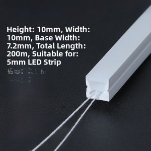 Flexible LED Light Strip Waterproof Silicone Tube Outdoor Embedded Soft Line Lighting Slot Non-Smart Control Indoor Decorative Light