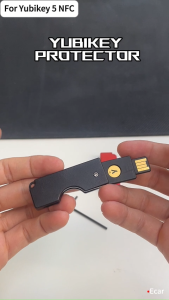 YubiKey 5 NFC Case CNC Aluminum Alloy Cover Anti Bend Shield Scratch Proof with Keychain Hole