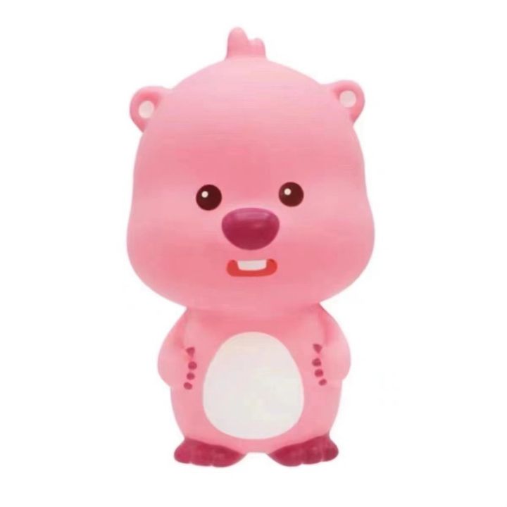 Loopy Pink Beaver Squishy Toy EVA Material Stress Relief Slow Rebound ...