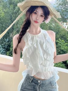 GUZILIAN | เสื้อกั๊กสายเดี่ยวคอวีแขนกุดสำหรับผู้หญิงในช่วงฤดูร้อนปี 2025 ดีไซน์เก๋ไก๋ เสื้อผ้าทำงานสไตล์เรียบง่าย สัมผัสหรูหรา