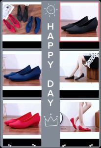 shop24 รองเท้าคัชชูหัวแหลม 3 สีพื้น สต็อกไทย