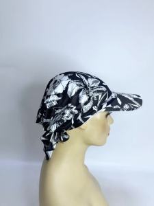 New Muslim Women Brim Cap Pre-Tied Sun Visor Turban Ethnic Print Baseball Caps Head Scarf Hijab Bandage Female Outdoor Hat