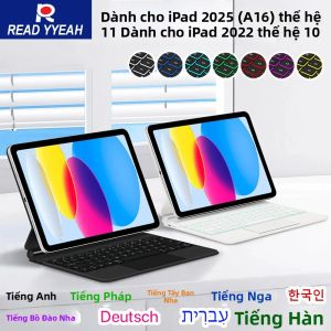 Ốp Lưng iPad Có Nam Châm Thông Minh Với Bàn Phím Magic Tương Thích Với iPad Thế Hệ Thứ 10 11 A3354/A3355/A3356/A2696 - Bao Da Bàn Phím Sạc Được Bằng Chất Liệu PU