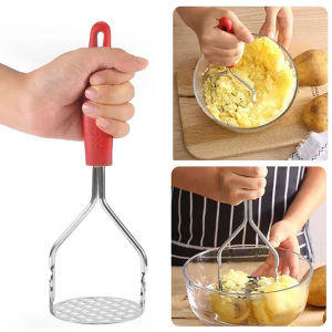 Stainless Steel Pressed Potato Masher Multifunctional Manual Pumpkin Banana Mud Garlic Food Crusher Press Machine Easy To Operate Kitchen Gadgets