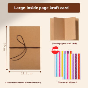 16 Sheets Folding DIY Photo Album Organ Book Hand Made Hardcover Kraft Drawing Pad Paper Anniversary Scrapbook Photo Album