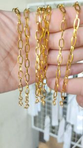 Lắc tay xích nữ chất liệu titan không đen gỉ khóa tròn mắt xích 5 mm hjhjshoptrangsuc