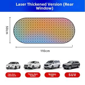 HELLOLEIBOO | Car Sunshade Heat Insulation Curtain Windshield Interior Front Glass Sun Protection Heat Insulation Car Window Curtain