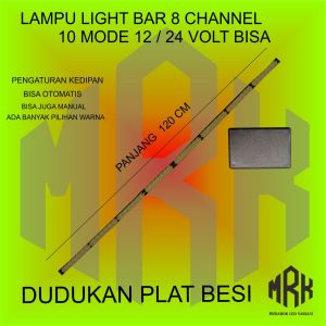 LAMPU ROTATOR LEGBAR PANJANG 120 CM 10 BISA 12 VOLT BISA 24 VOLT
