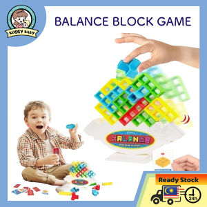 KOGGY Board Game Funny Family Tetra Tower Stacking Game Board Game Tetris Balance Game Building Blocks Tower Game Stacking Blocks  Balance Puzzle Board Assembly Bricks Educational Toys 俄罗斯积木方块