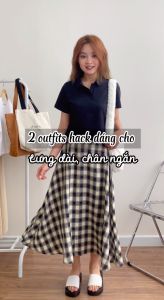 [Nhập LAZLOOK99 GIẢM 100K/500K] Chân váy midi chữ A 2 lớp - Flowy Skirt - ufo.thebasic