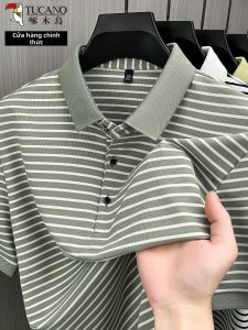 TUCANO | Áo Polo Icy Silk Có Sọc Cổ Dành Cho Nam Tay Ngắn cho Mùa Hè