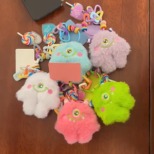 Boneka Gantungan Tas Gantungan HP Monster Fluffy Phone Strap Boneka Mewah AH148