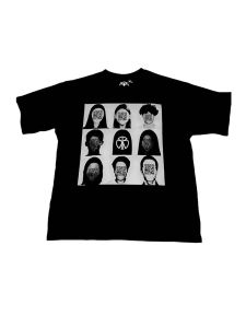 Heavyweight Black Human Register "Code" Tee Human Barcode Short Sleeve Loose Fit Cotton Youth Fashion Urban Style round Neck