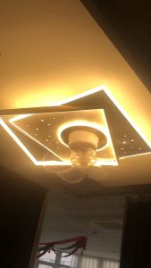 LED Ceiling Fan with Lights Acrylic Tri color Dimmable Ceiling Light Modern Design 360°Gimbal Head Fan Ceiling Lamp for Bedroom Living Room Dining Room Kitchen Cloakroom Decorative Lighting