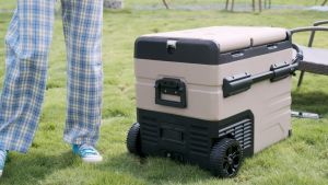 Alpicool TAW Series Portable Freezer 12 Volt Car Refrigerator with Wheels Dual Zone Temperature Control 12V Car Fridge Freezer for Travel Camping Fishing Outdoor