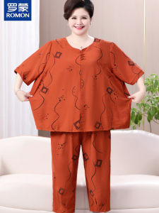 plus Size Cotton Short Sleeve T-Shirt Maternity Wear Summer Casual Loose Fit Two-Piece Set for Older Women Belly Cover up