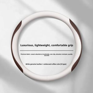 CHEXINGHEYI | All-Season Leather Steering Wheel Cover Anti-Slip Sweat-Absorbing Thin Summer