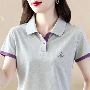 HUAXUNRAN | Elegant Slim Design Cotton Short Sleeve Polo T-Shirt