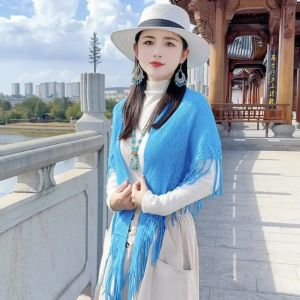 Áo Choàng Lông Vũ Phong Cách Hàn Quốc Màu Trơn Mùa Hè Chụp Ảnh Du Lịch Thiết Kế Khoét Lỗ Tua Rua Thời Trang Cho Phòng Điều Hòa