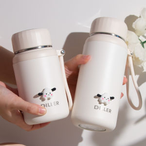 Diller Pure White Good-looking Thermos Cup with Tea Infuser 316 Stainless Steel Liner Water Cup Portable Portable Cup