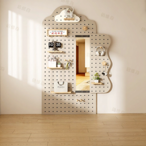 BEIQIVI | Customized Wall Mount Organizer With Full Body Mirror for Entryway