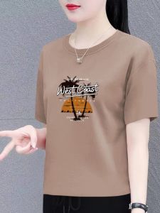 ผู้หญิง หลวม Fit ผ้าฝ้าย เสื้อยืดแขนสั้น ฤดูร้อน สไตล์ หลากหลาย พลัสไซส์ ปิดพุง พรางหุ่น เสื้อท่อนบน ลำลอง สวมใส่