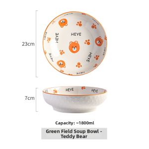 Ceramic Underglaze Large Soup Bowl