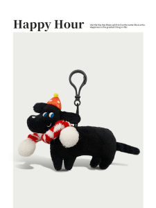 Cute Christmas Dog Plush Pendant