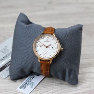 Jam Tangan Wanita Naviforce 5003 Original Tali Kulit