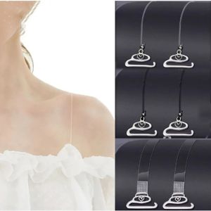 1Pair Invisible Transparent Non-marking Shoulder Strap Detachable Adjustable Strip Bra Belt Bra Straps Women’s Bra Straps Holder