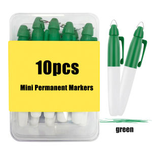 10 Pcs Mini Permanent Markers Golf Ball Liner Marker Quick Drying Fine Point Ink Pens for School Office Outdoor Activities