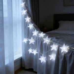 Outdoor Wedding LED Party Garland Lamp Battery Power Festoon Star Fairy String Lights Bedroom Room Decor Garden Decorations