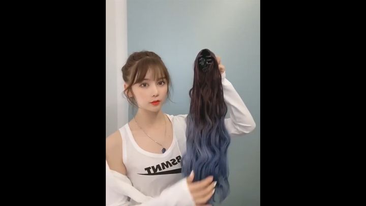 Gradient haze blue wig  KF81192