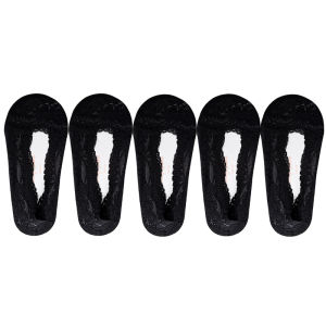 5 Pairs/Lot Socks Womens Ankle Short  No-Show Invisible Foot Summer Thin Cotton Set White Low Cut Boat Lace Silicone Non-Slip