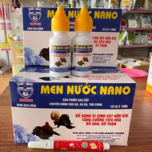 Men Nước Nano 10ml chuyên cho Gà Đá Thú Canh