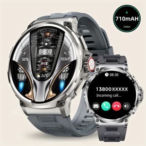 1.85-inch High-definition Display Screen Mens Smartwatch - Outdoor Smartwatch Wireless Calling Message Notifications 100+ Sports Modes Activity Fitness Tracker Step Count Calories Sleep Monitoring Music Control Long-lasting 710mAh Battery Life