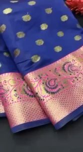 [Pre Order]Soft Lichi Silk Saree (Normal / Ready To Wear) ~ Delivery Lead Time : 10 days