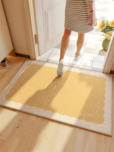 Yellow Entrance Mat Fresh Style Indoor Door Mat Wear-Resistant Carpet Modern Simple Home Textile Floor Rug Dustproof Mat