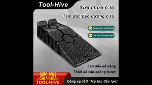 Bục dốc kê xe ô tô chống trượt chịu tải 2500kg dốc nâng gầm xe nhựa công cụ sửa chữa ô tô thay dầu