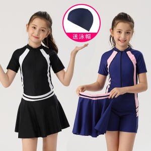 Kids Swimsuit Small Girls and Teen Girls Dress Type Fat Girl 8-12-15 Years Old Middle School Student Young Adult Professional Swimsuit