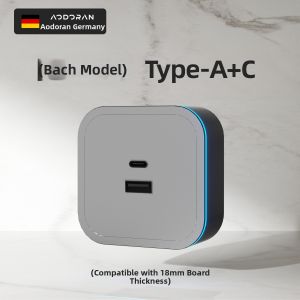 aodoran | Hidden Sliding Rail Socket Ultra Slim Narrow Track Plug