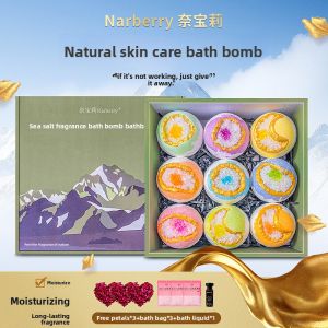 NARBERRY | Sea Salt & Essential Oil Bath Ball Floral Foam Suitable for Adults and Children