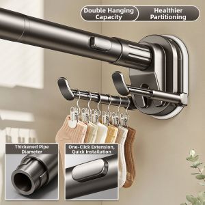WEILAISHI | Space-saving Adjustable No Drill Clothes Drying Rack